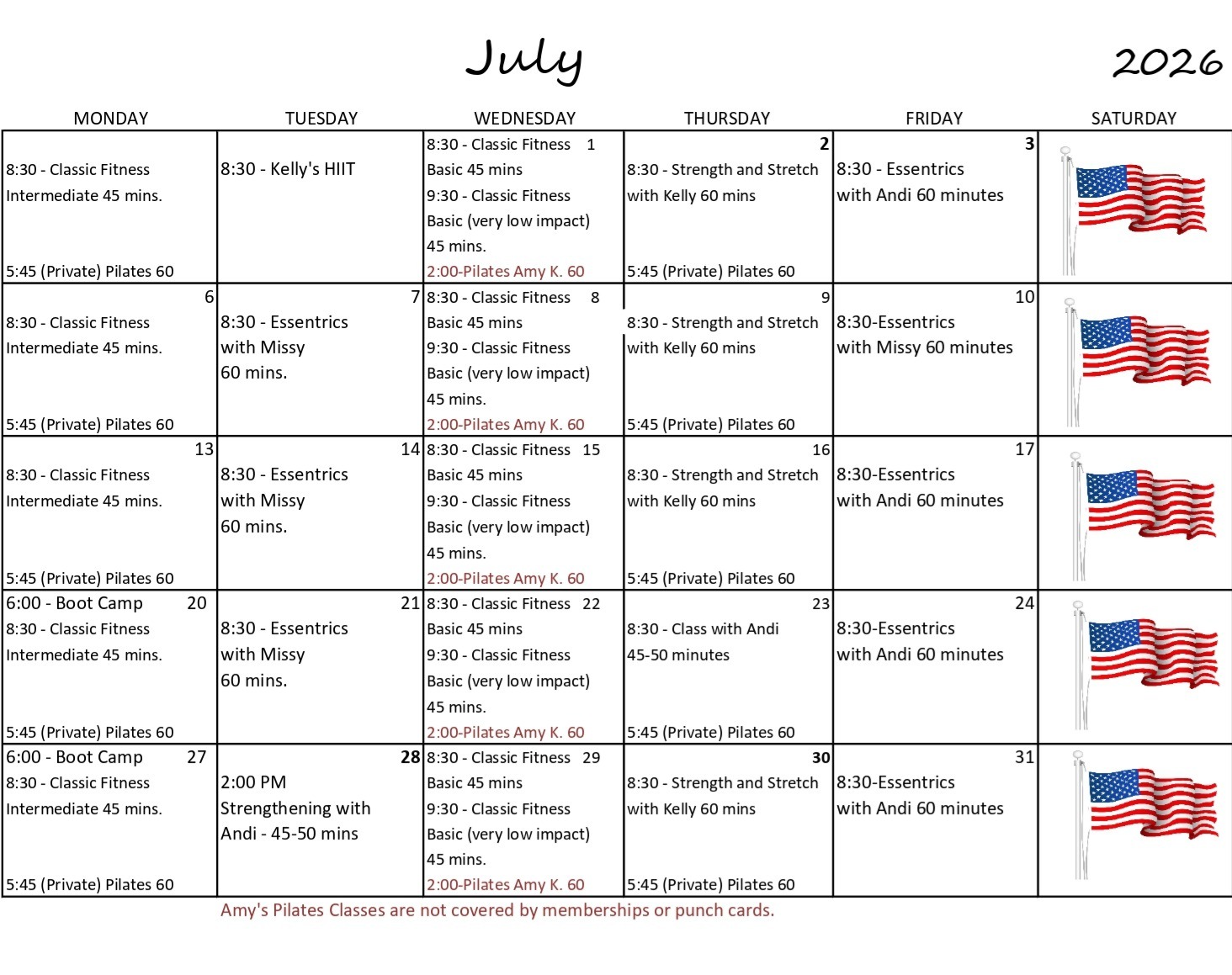 June calendar of events