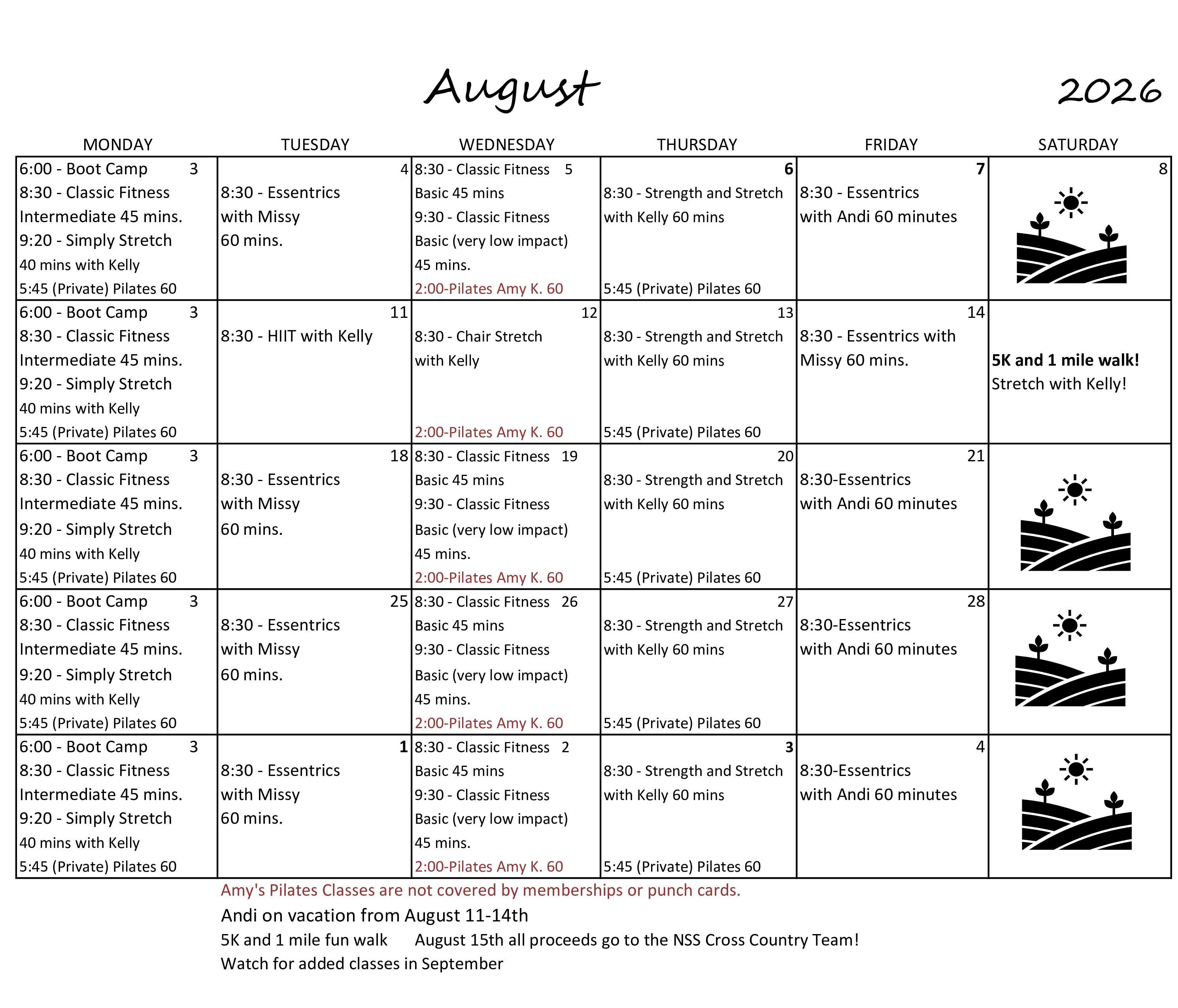 June calendar of events